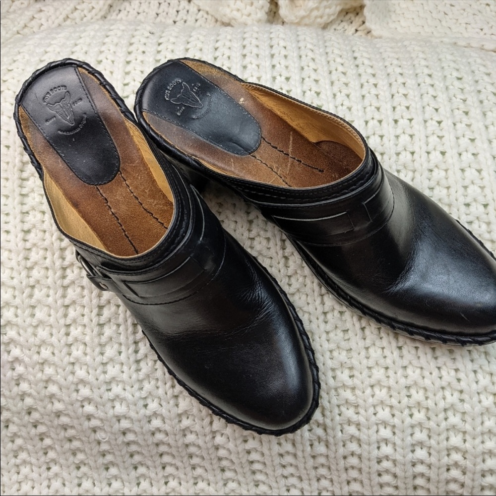 Frye mules black size 11